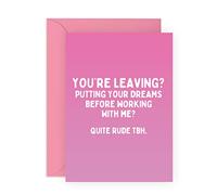 Central 23 Leaving Cards For Women - 'You're Leaving' - Goodbye Card for Men - Leaving Gifts for Friends & Colleague - New Job Card for Him Her - Comes with Fun Stickers - Recyclable