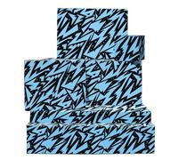 CENTRAL 23 Lightning Bolt Wrapping Paper - Blue And Black - 6 Sheets Of Gift Wrap - Birthday Wrapping Paper For Men - For Boys - Comes With Stickers