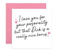 Central 23 Naughty Birthday Cards For Men - Really Nice B*nus - Funny Anniversary Card For Him - Valentines Day Jokes For Husband Partner Fiance Babe - Comes With Fun Stickers