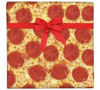 CENTRAL 23 Pizza Wrapping Paper - 6 Sheets of Birthday Gift Wrap and Tags - Food Themed - Funny Wrapping Paper for Men Women Kids - Comes with Fun Stickers - Recyclable