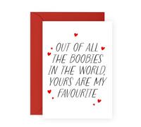 Central 23 Playful Greeting Card - 'OUT OF ALL THE B**BIES' - Ideal for Adding Humor and Charm to Any Occasion - Perfect for Friends and Loved Ones Who Appreciate a Fun Twist - Comes with Stickers