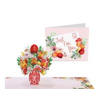 Central 23 Pop Up Flower Bouquet Card - Ranunculus - 3D Greeting Cards With Note Card & Envelope - Birthday, Mother's Day, Anniversary Card, Get Well Gifts For Women - Comes With Stickers