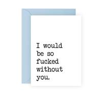 Central 23 Romantic Funny Anniversary Card for Boyfriend Girlfriend Wife Husband Fiance - Comes with Stickers and Blue Envelope - I’d Be Lost Without You Valentine Card