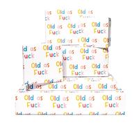 CENTRAL 23 Rude Birthday Wrapping Paper - 6 Sheet of Gift Wrap With Tags - Funny Birthday Wrapping Paper - Gift Wrapping Paper For Mom Dad Grandpa Nana - Recyclable