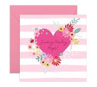 Central 23 Sending Healing Hugs Cards And Envelope - Get Well 12 - Speedy Recovery Him Her - Encouragement Cards For Men Women - Floral Greeting Card - For Girl Friends - Comes With Stickers