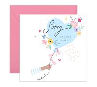Central 23 Wedding Declined Rsvp Card From Guest - Sorry We Can't Make It Balloon - Wedding Regret Card From Guest - Wedding Invitations From Groom Bride - Comes With Fun Stickers