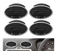 Central 4M51-A014L21ADC 4M51A014L21AD Auto Front Dash Center Air Conditioning Outlet Vent Grille Assy For Ford Focus MK2 2005-2013 Black(4pcs)