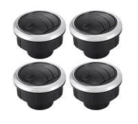Central 4Pcs Round AC Air Outlet Vent Louvered Dashboard Electroplate Knob/Fit for RV Bus Boat Yacht Caravan 87mm 75mm 70mm 46mm(B Type)