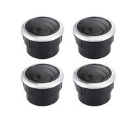 Central 4Pcs Round AC Air Outlet Vent Louvered Dashboard Electroplate Knob/Fit for RV Bus Boat Yacht Caravan 87mm 75mm 70mm 46mm(A Type)