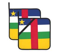 Central African Flag Pot Holders Sets Microwave Oven Rack Protector Open The Lid Of The Kitchen Pot