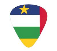 Central African flag print Guitar Picks with Organizer Box Celluloid Guitar Plectrums for Acoustic Guitar, Bass