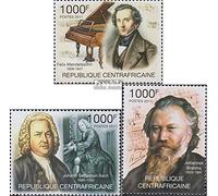 Central African Republic 3128-3130 (complete.issue.) unmounted mint/never hinged ** MNH 2011 Composers (Stamps for collectors) music/dance