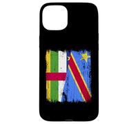 Central African Republic Congo Half Flag Case for iPhone 15 Plus