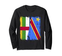 Central African Republic Congo Half Flag Long Sleeve T-Shirt