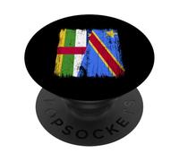 Central African Republic Congo Half Flag PopSockets Adhesive PopGrip