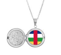 Central African Republic Flag Africa Locket Necklace Hold Picture Jewelry Birthday Gift