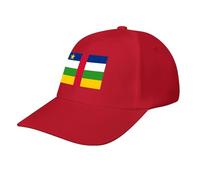 Central African Republic Flag Baseball Cap,Adjustable Sportswear Hat for Men Women Adults,Lifestyle Activities All Seasons Red