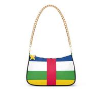 Central African Republic Flag Hobo Clutch Purse Women Designer Handbags Animal One Shoulder Purses Zipper Closure