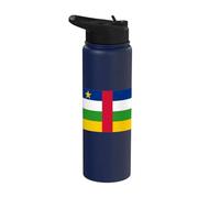 Central African Republic Flag Stainless Steel Insulated Water Bottle