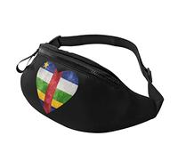 Central African Republic Heart Flag Casual Fanny Pack Men's and Women's Leisure Sports Waist Bag Sports Day Exercise Gift