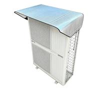 Central Air Conditioner Covers for Outside Air Conditioner Covers Double Layer Aluminum Foil Watertight with Hooks Bungee Cords(140x60cm/55x24in)