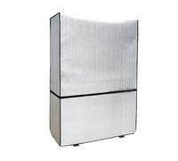 Central Air Conditioner Covers for Outside, Winter Waterproof AC Protector, Aluminum Film Insulated Sun Protection Window AC Cover with Fixed Strap(92*125*35cm)