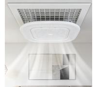Central Air Conditioner Deflector Cover, General Square Ceiling Vent Baffle ABS, Air Conditioner Deflectors Adjustable Louvers No Drill Installation(2)