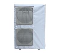Central Air Conditioner Outdoor Unit Cover, 600D Oxford Cloth Vertical Air Conditioner Cover, Grille Polyester Mesh Fabric, Flip Top Design(Grey,100x40x138cm/39x16x54in)