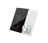 Central Air Conditioning Controller Temperature Control Panel Smart Thermostat With Knob WIFI Temperature Controller(Black and White,4P-With WiFi)