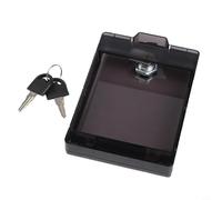 Central Air Conditioning Panel Lock Cover with Key, Waterproof Child Safety For Protection for Electrical Socket in Homes and Offices (Transparent black)