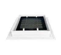 Central Air Grille Ventilation Cover Aluminum Alloy Air Vent Grille Replacement White Square Gable Vents for Duct Opening with Mesh Vent Cover