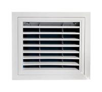 Central Air Grille Ventilation Cover Aluminum Alloy Air Vent Grille Replacement White Square Gable Vents for Duct Opening with Mesh Vent Cover