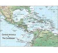 Central America and the Caribbean Poster Map - 24 x 17 inches - Paper Laminated