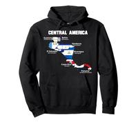 Central American Map, flags of Central America, Mesoamerica Pullover Hoodie