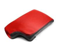 Central Armrest Box Center Control Armrest Box Skin Cover Trim, For3 Series E90 2005-2012 Car Interior Carbon Texture Leather Armrest Cover(All black)(Red Black)