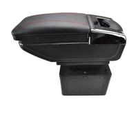 Central armrest box For Vauxhall For Astra For Corsa For Mokka Tigra Zafira Meriva Center Centre Console Rotatable Armrest Rest Storage Box Car Armrests Boxs(Red Thread)