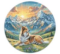 Central Asian Shepherd Dog 1000 Piece Round Jigsaw Adults Challenging Game Adults And Kids Challenging Game Creative for Travel Gifts,Present 1000pcs (67.5x67.5cm)
