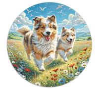 Central Asian Shepherd Dog 1000 Piece Round Jigsaw Puzzles Adults Kids Challenging Game Creative for Travel Gifts,Present 1000pcs (67.5x67.5cm)