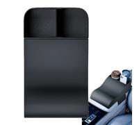 Central Car Leather Car Armrest Cushion with Cup Holder, Phone Holder and Double Side Pocket, Protective Cover for Most Vehicles from Wear and Wear, Which Means