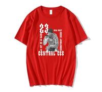 Central CEE 23 T-Shirt Wild West Album 2024 Crewneck Short Sleeve Streetwear Women Men Fashion Tee (L,Red)
