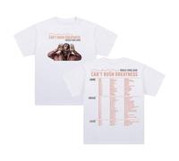 Central CEE Can't Rush Greatness World Tour T-Shirt Crewneck Short Sleeve Cotton Tee Women Men Streetwear Tops (S,White)