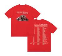 Central CEE Can't Rush Greatness World Tour T-Shirt Crewneck Short Sleeve Cotton Tee Women Men Streetwear Tops (XXL,Red)
