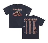 Central CEE Can't Rush Greatness World Tour T-Shirt Crewneck Short Sleeve Cotton Tee Women Men Streetwear Tops (XS,Navy)