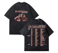 Central CEE Can't Rush Greatness World Tour T-Shirt Short Sleeve Cotton Washed Tee Women Men Streetwear Tops (Black,XL)