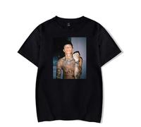 Central CEE Photo T-Shirt Merch Men Short Sleeve Women Funny Tee Unisex Harajuku Tops (Black,XS)