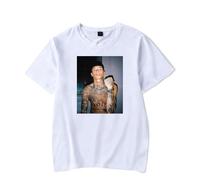 Central CEE Photo T-Shirt Merch Men Short Sleeve Women Funny Tee Unisex Harajuku Tops (White,S)