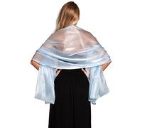 Central Chic Silky iridescent pashmina shawl wrap scarf for special occassions weddings and parties