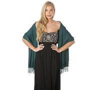 Central Chic Women's Cashmere Pashmina Shawl Wrap Scarf Large One Size (Emerald)