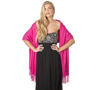 Central Chic Women's Pashmina Shawl Wrap Scarf Large One Size (Hot Pink)