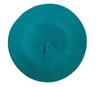 Central Chic Women's Quality Beret Hat 100% Wool French Beret Winter Autumn Hat Ladies | Girls Fashion Hats One Size Fits All in Black, Red, Cream, White, Grey, Pink, Purple, Green (Turquoise)